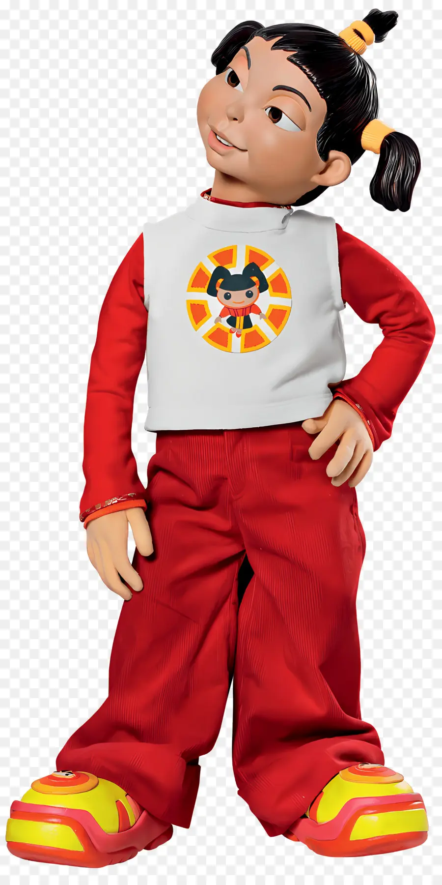 Cidade Preguiçosa，Personagem Animado Em Vermelho PNG