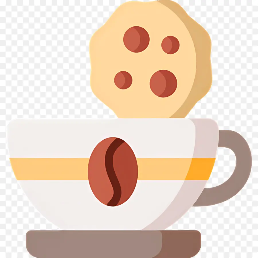 Chocolate Quente E Biscoitos，Xícara De Café Com Biscoito PNG