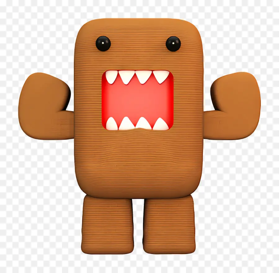 Domo Kun，Monstro Marrom PNG