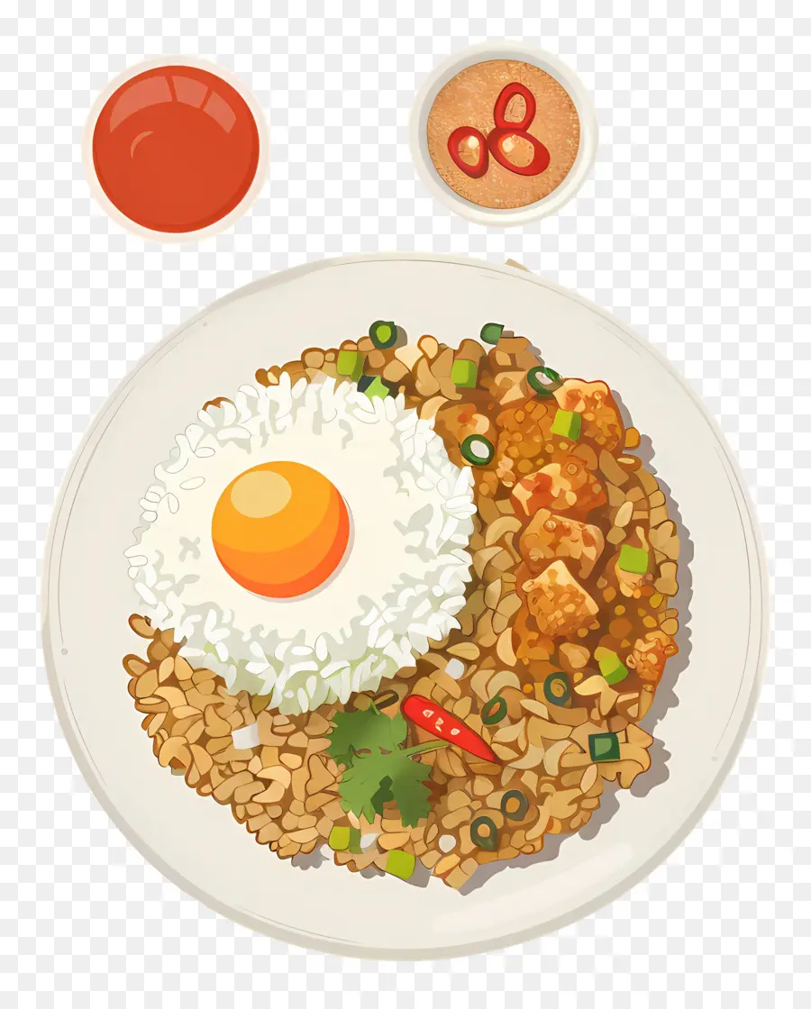 Nasi Goreng，Arroz E Ovo Com Tofu PNG