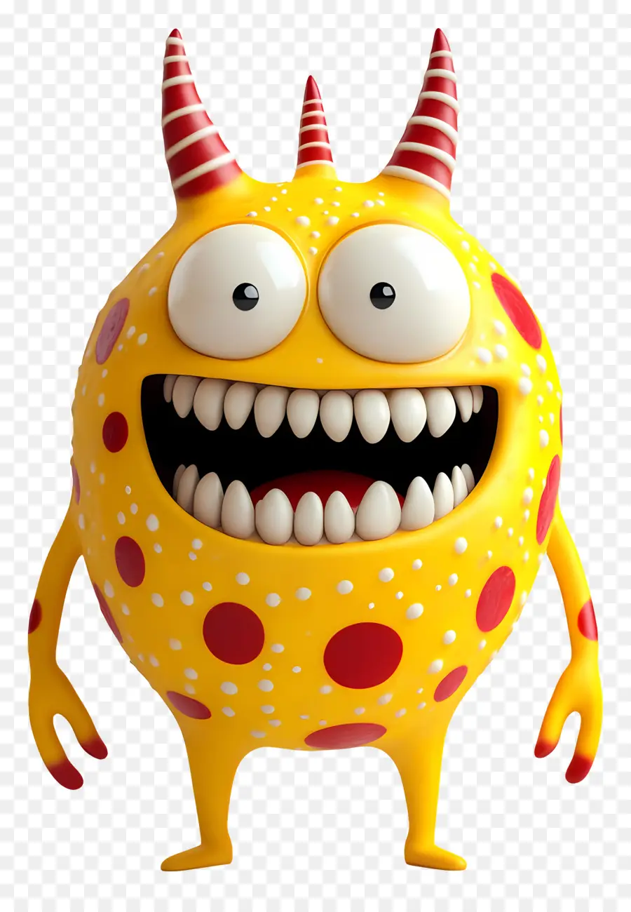 Besta Feroz，Monstro Amarelo Com Manchas Vermelhas PNG