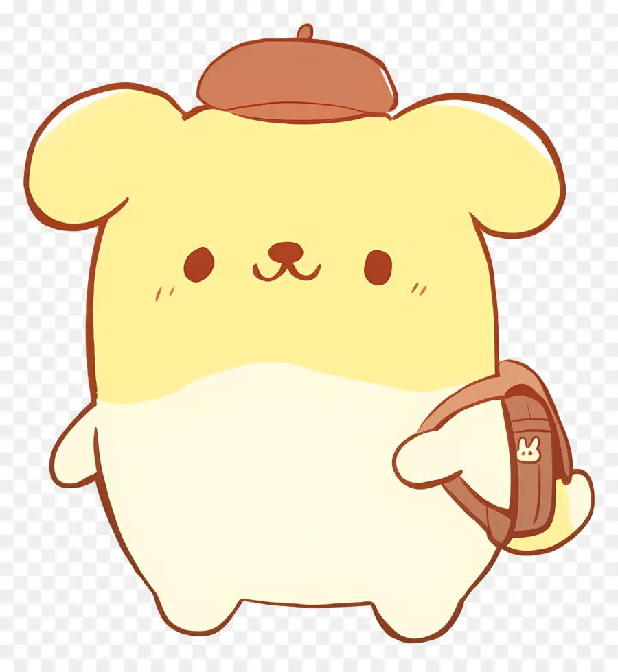 Pompompurina，Cachorro Fofo Com Mochila PNG