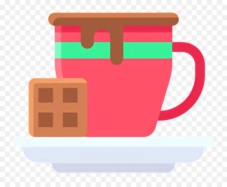 Chocolate Quente De Natal，Caneca Vermelha Com Chocolate PNG