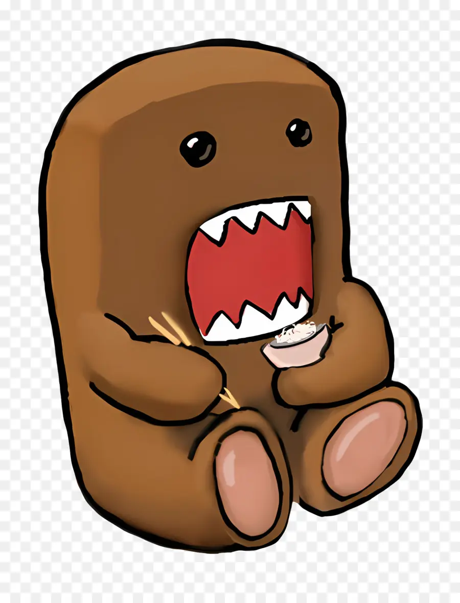 Domo Kun，Monstro Marrom PNG