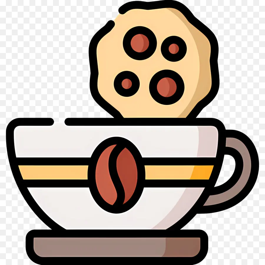 Chocolate Quente E Biscoitos，Xícara De Café Com Biscoito PNG