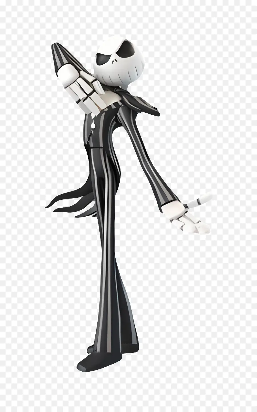 Jack Skellington，Personagem De Esqueleto Em Terno Listrado PNG