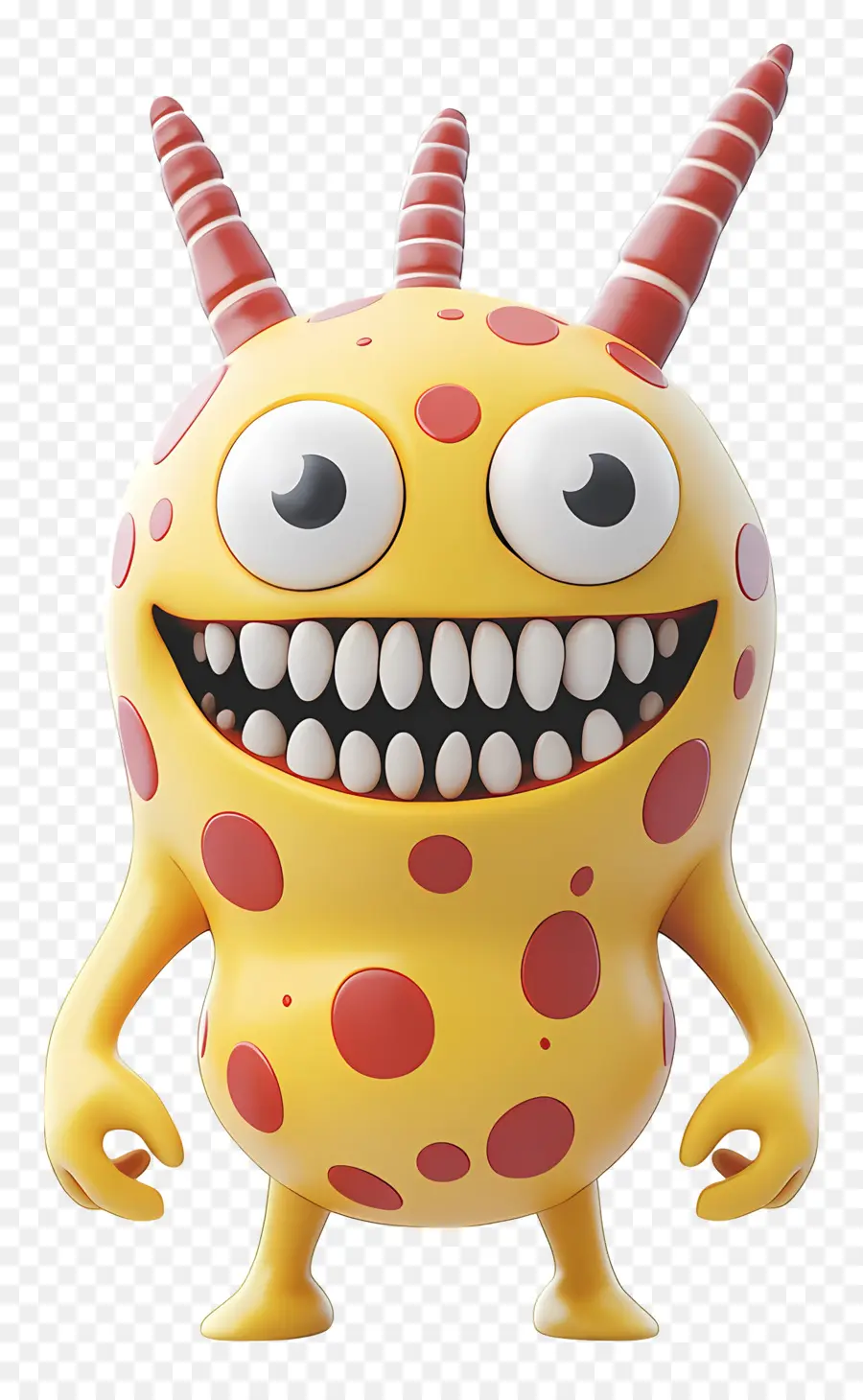 Besta Feroz，Monstro Amarelo Com Manchas Vermelhas PNG