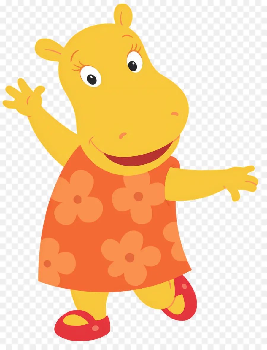 Backyardigans，Hipopótamo Amarelo PNG