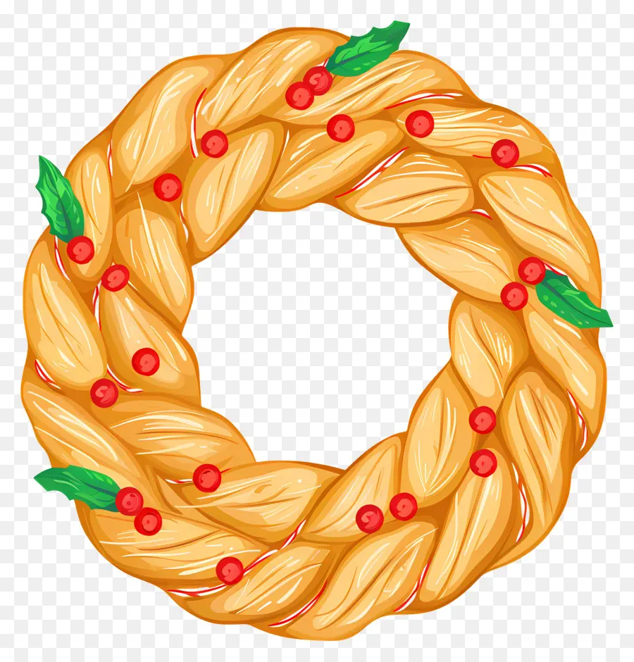 Pão De Natal Espanhol，Coroa De Pão PNG