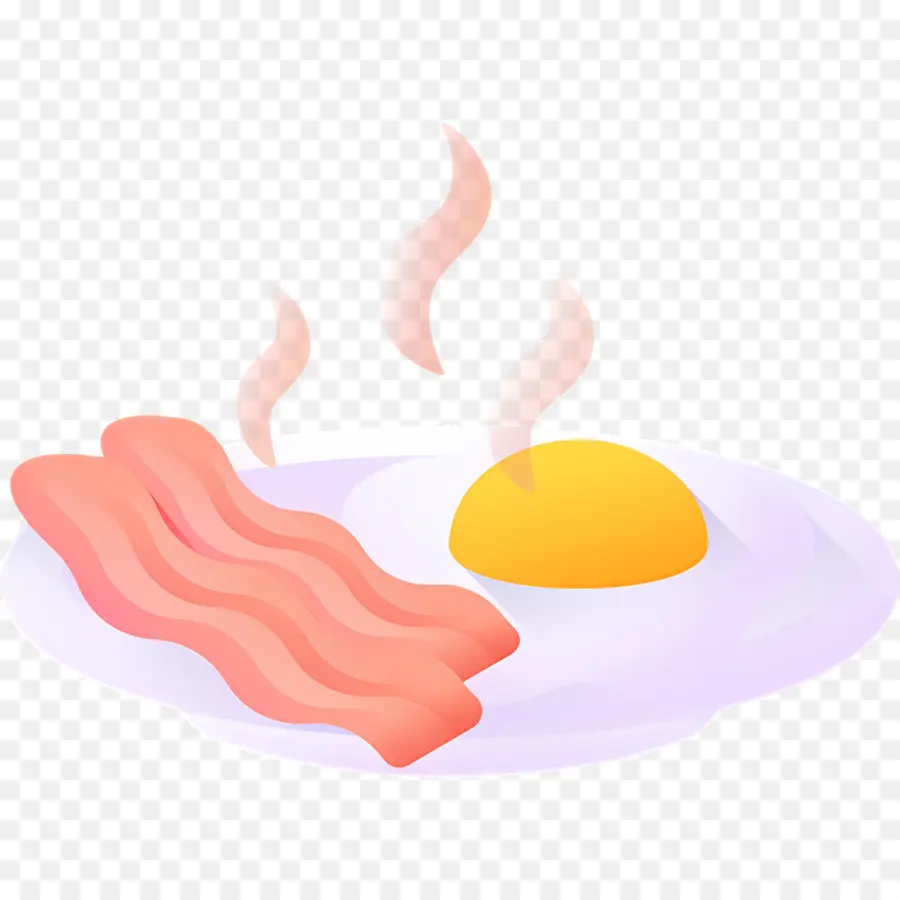 Bacon E Ovos，Café Da Manhã Fumegante PNG