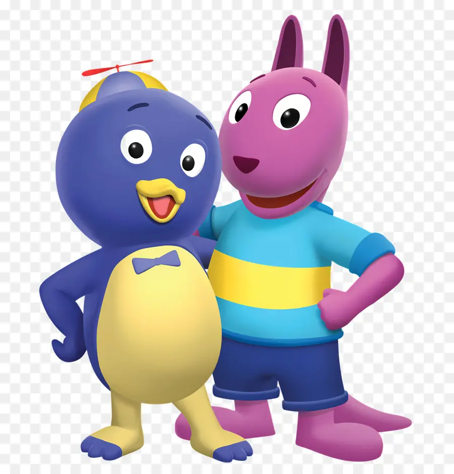 Backyardigans，Personagens Azuis E Roxos PNG