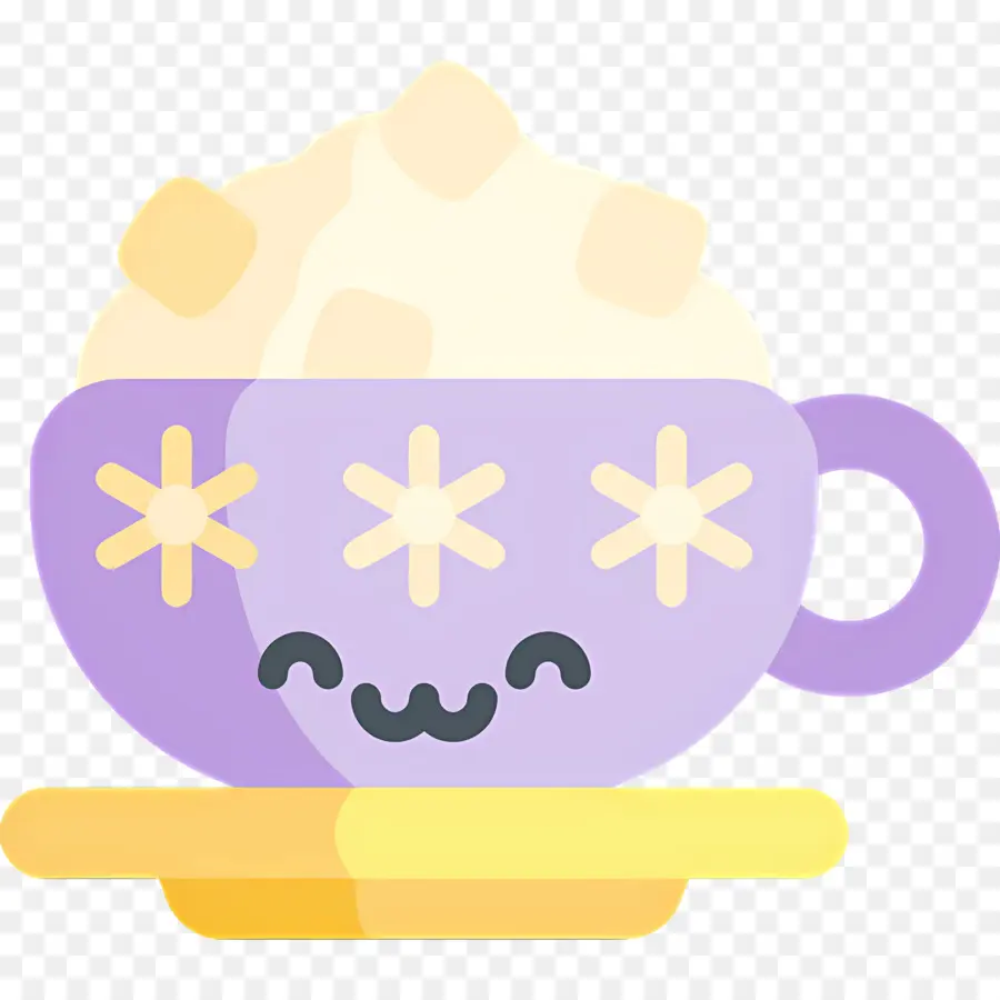 Chocolate Quente Com Marshmallow，Copo Fofo PNG