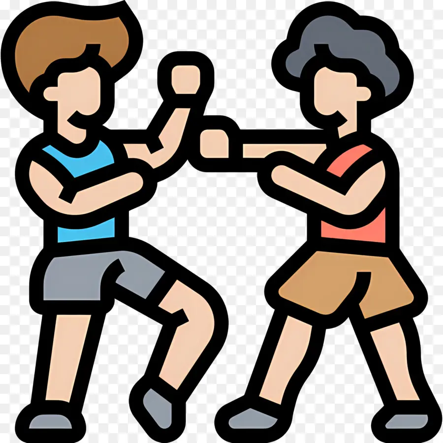 Luta De Boxe，Pugilistas De Desenho Animado PNG