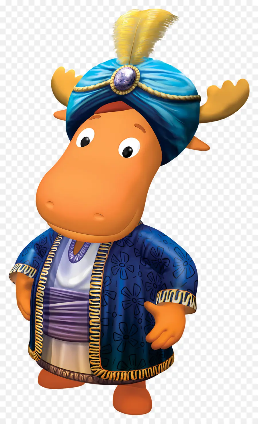 Backyardigans，Alce Laranja Em Turbante PNG