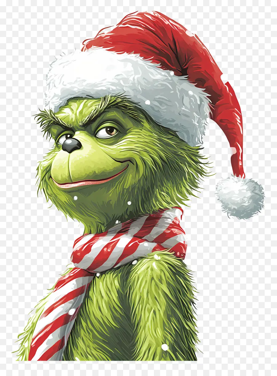 Natal Grinch，Grinch Verde PNG