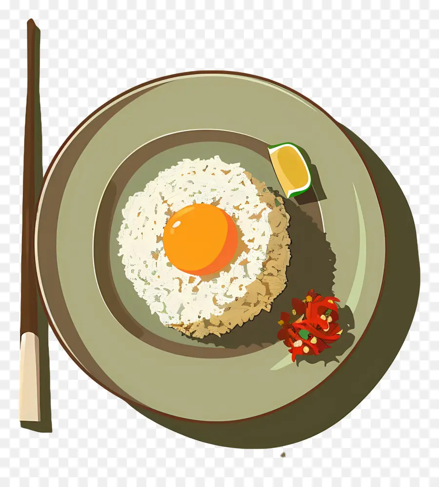 Nasi Goreng，Arroz E Ovo Com Limão PNG