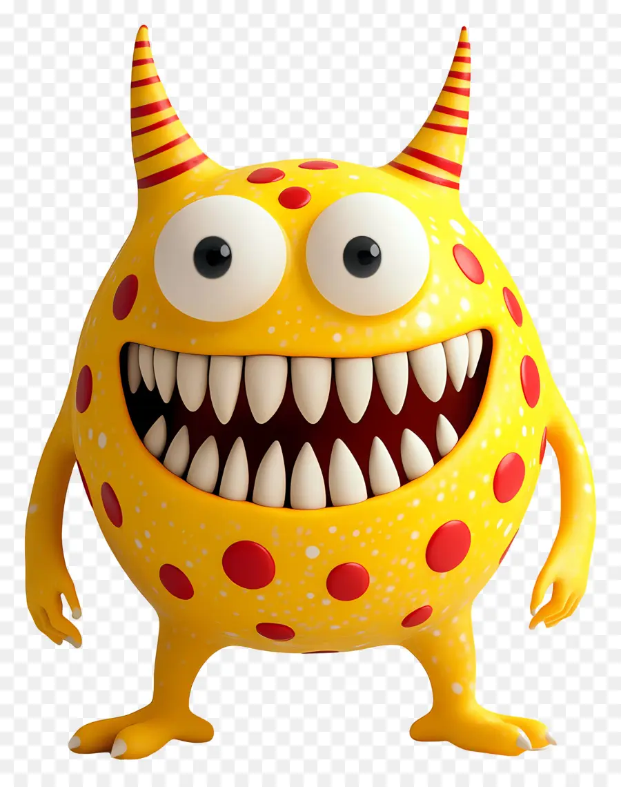 Besta Feroz，Monstro Amarelo Com Manchas Vermelhas PNG