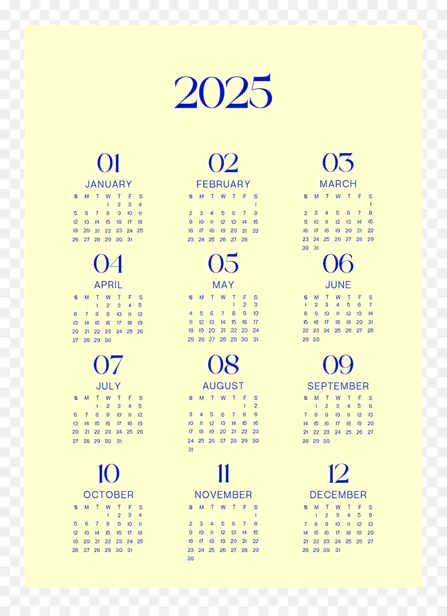 Calendário 2025，Ano PNG