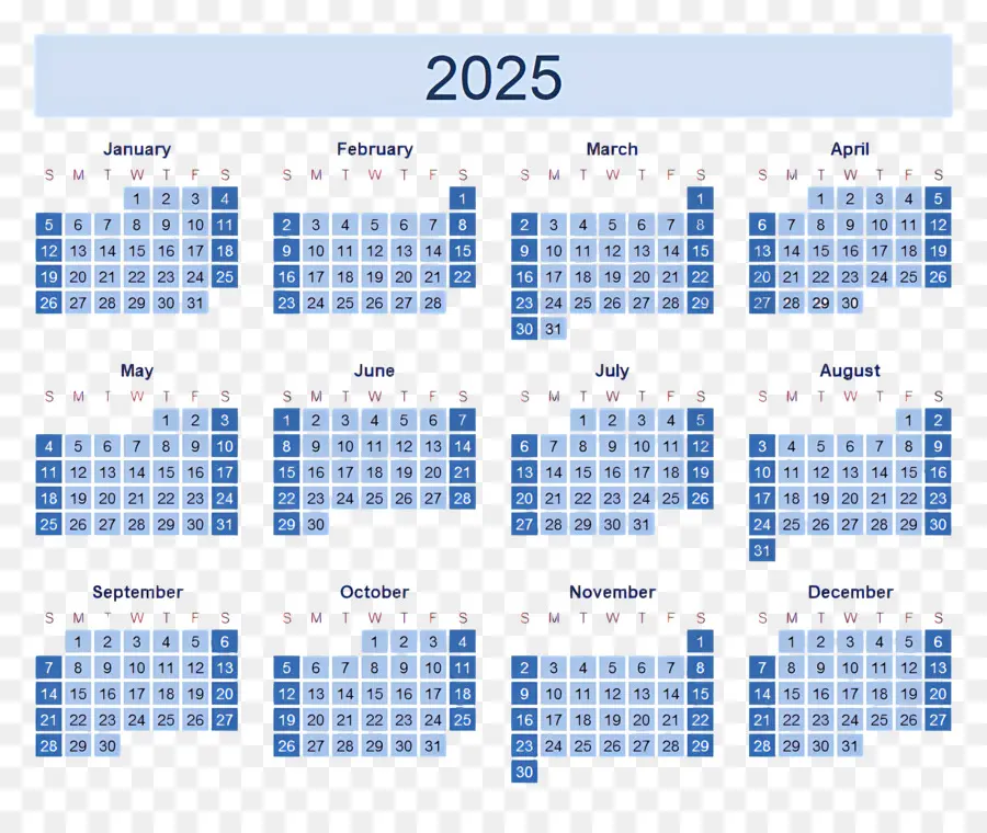 Calendário 2025，Ano PNG