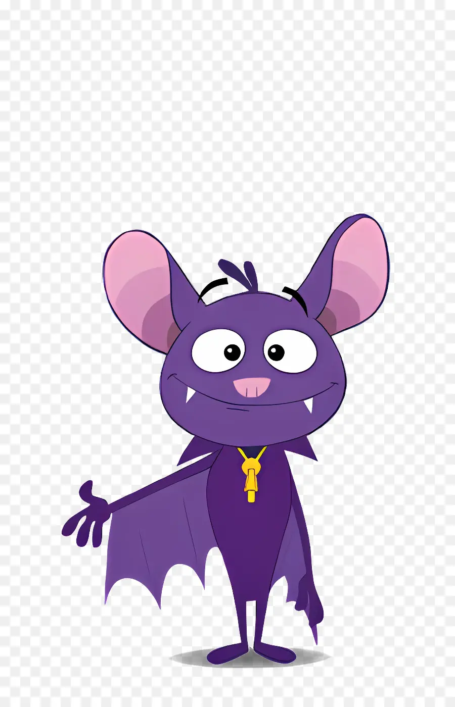 Personagem De Desenho Animado，Morcego Roxo PNG