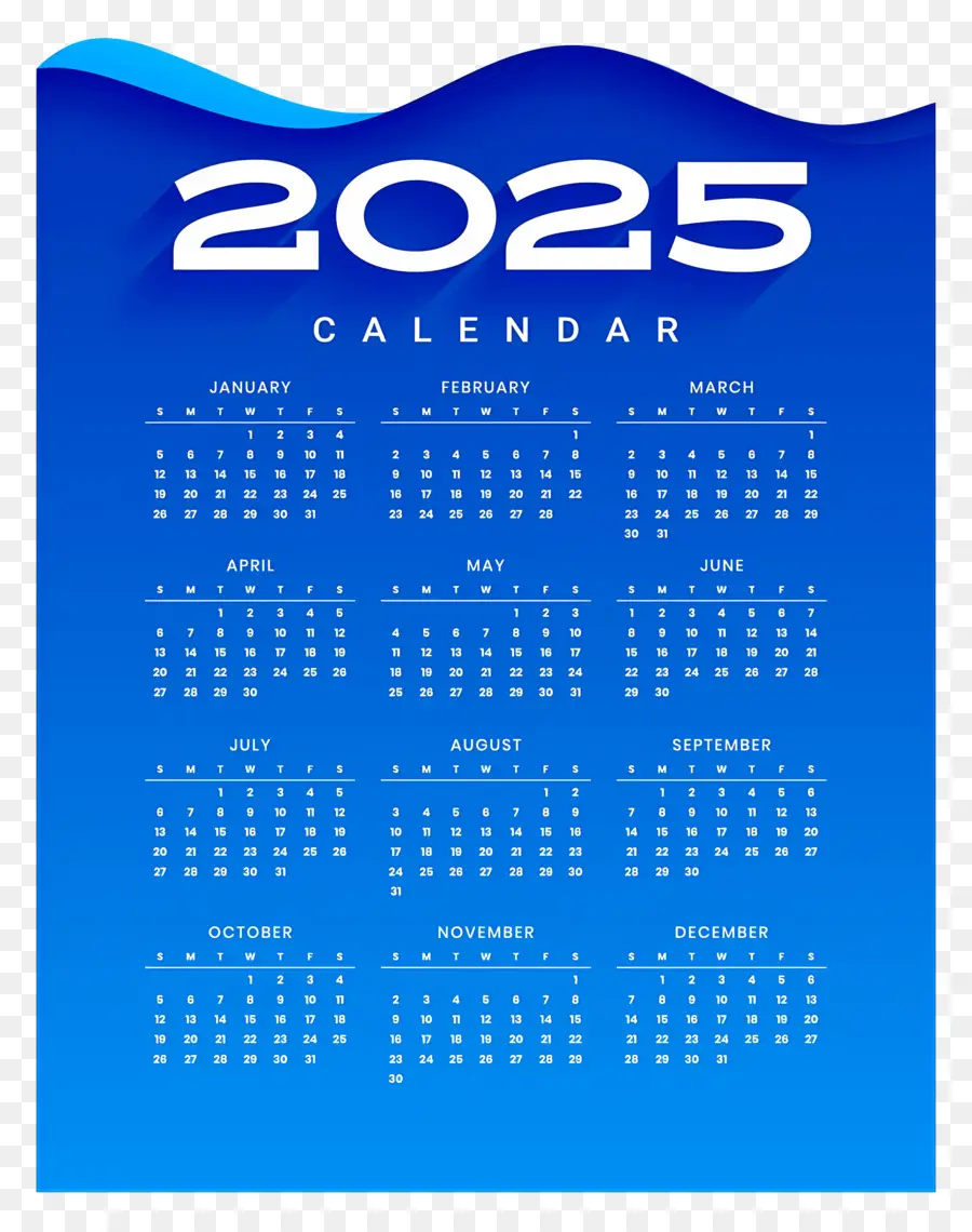 Calendário 2025，Ano PNG