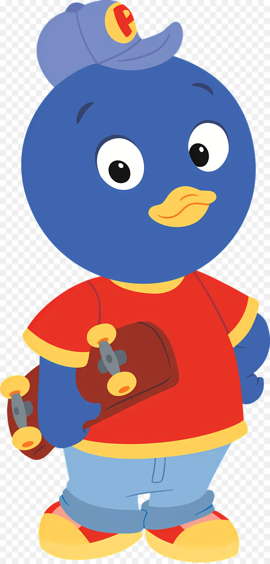 Backyardigans，Pássaro Azul Com Skate PNG