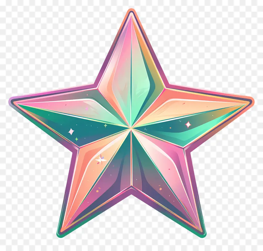 Estrela De Natal，Estrela Colorida PNG