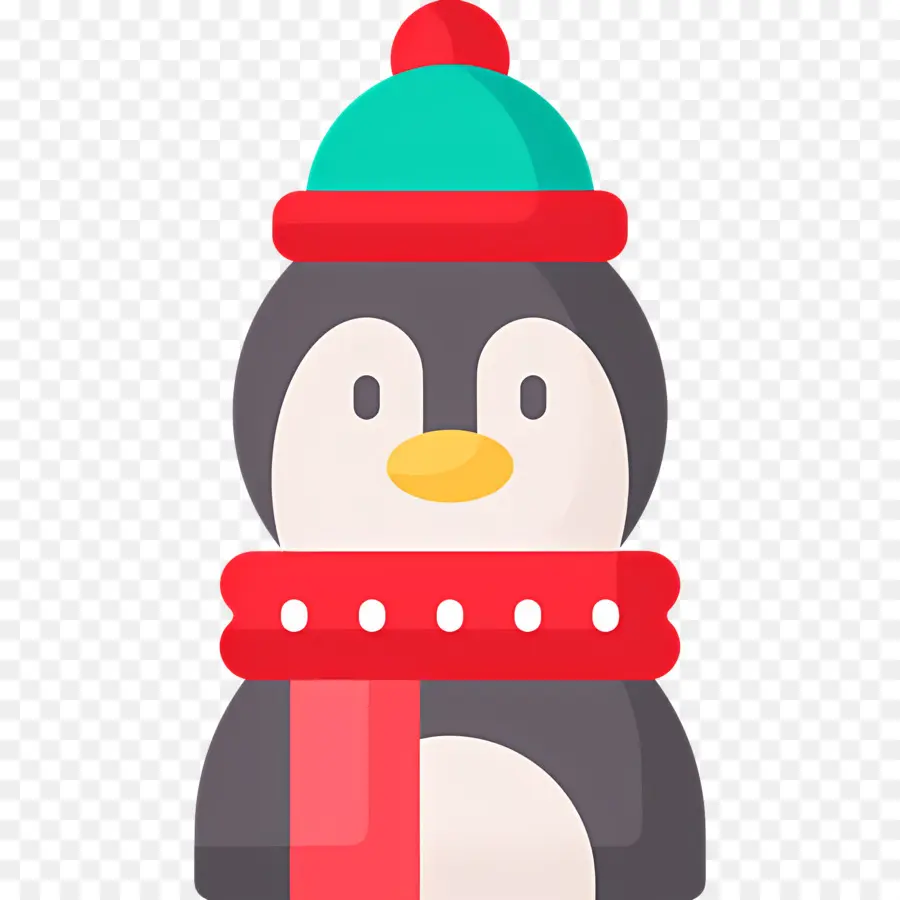 Pinguim De Natal，Pinguim Com Lenço PNG