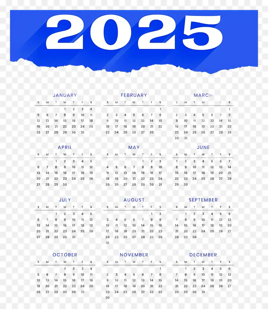 Calendário 2025，Ano PNG