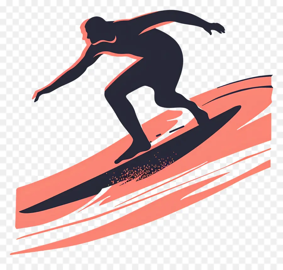 Surfista，Silhueta De Surfista PNG