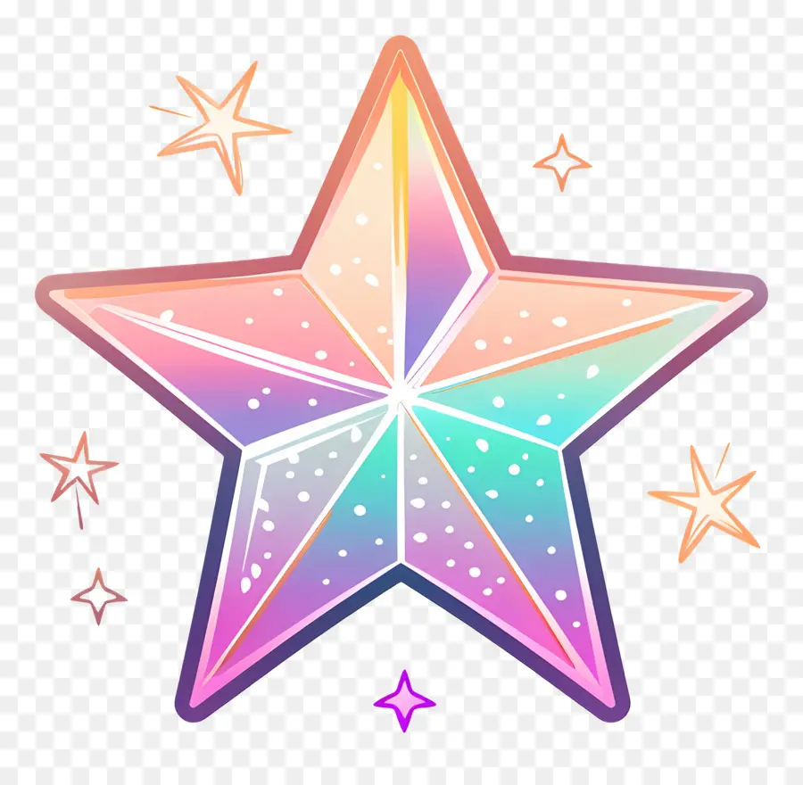 Estrela De Natal，Estrela Colorida PNG