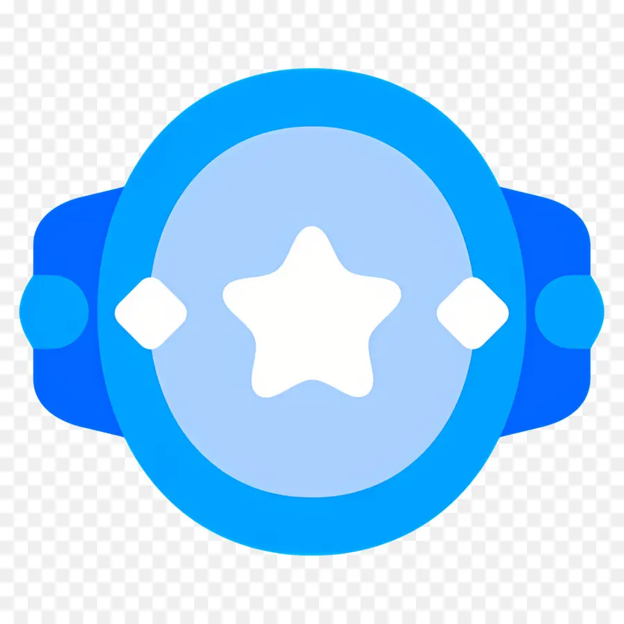 Cinto De Boxe，Distintivo De Estrela Azul PNG