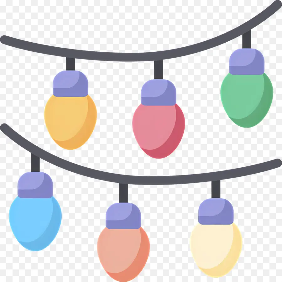 Luzes De Natal，Luzes De Corda Coloridas PNG