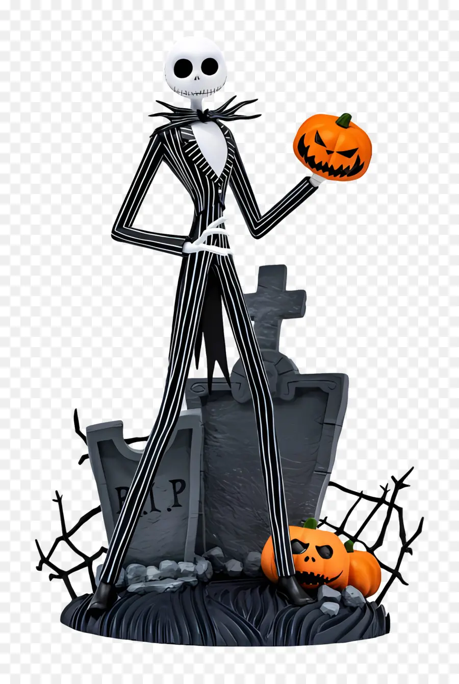 Jack Skellington，Esqueleto Com Abóbora PNG