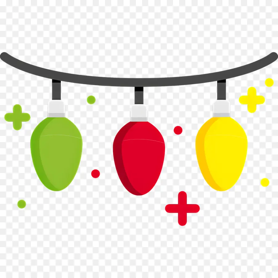 Luzes De Natal，Colorido PNG