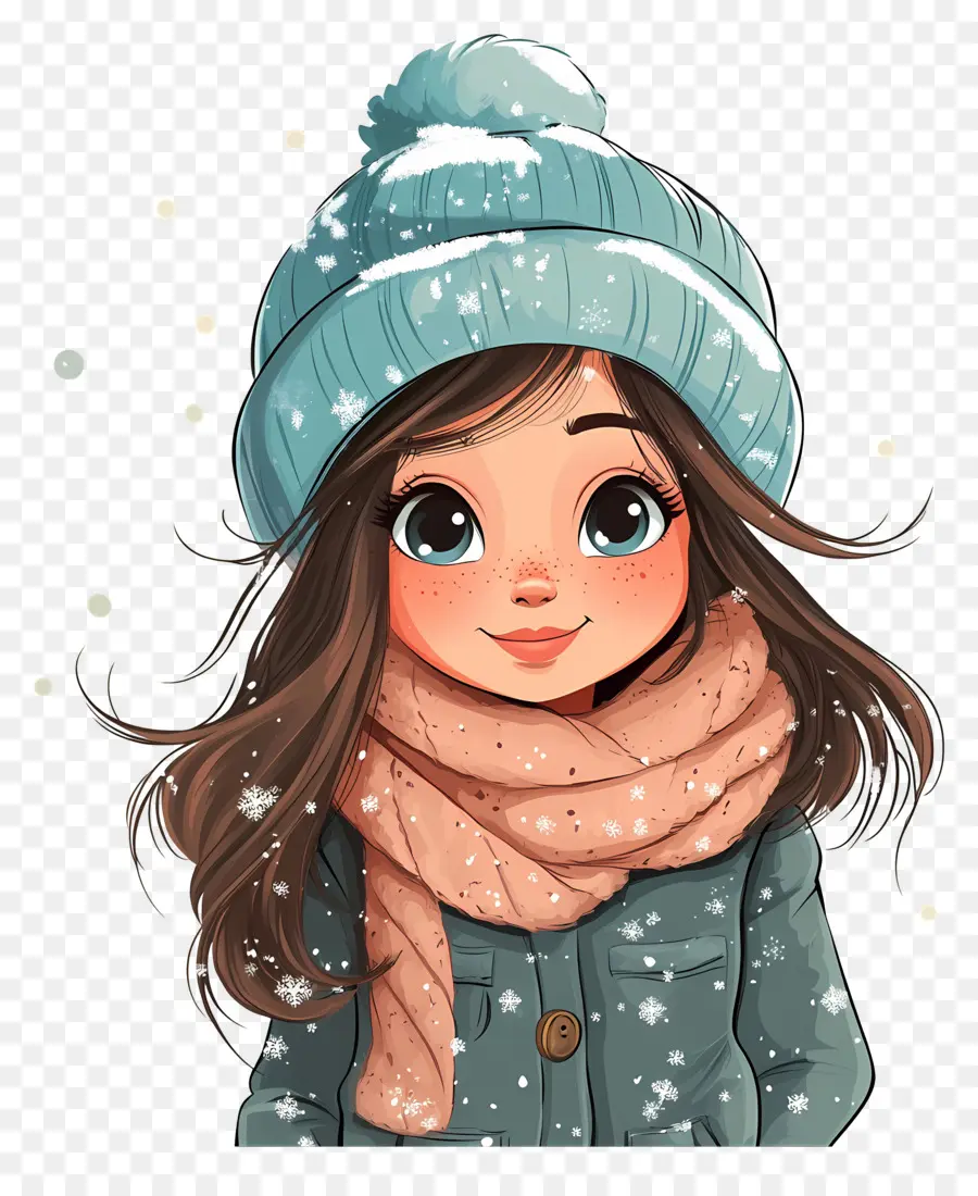 Garota De Inverno，Personagem Chibi PNG