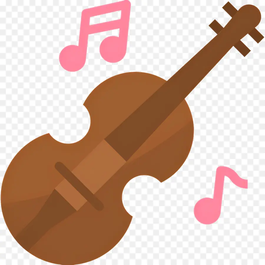 Violino，Violino Com Notas PNG