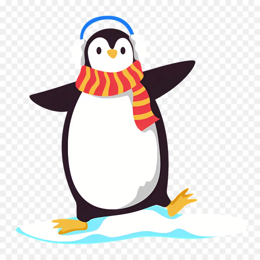 Pinguim De Natal，Pinguim No Gelo PNG