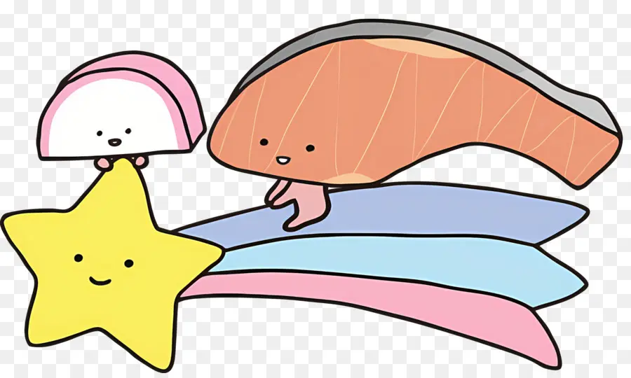 Kirimichan，Sushi Fofo E Estrela PNG