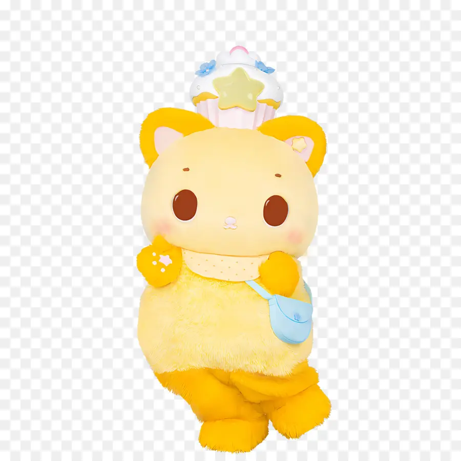 Peko，Urso Amarelo Com Estrela PNG