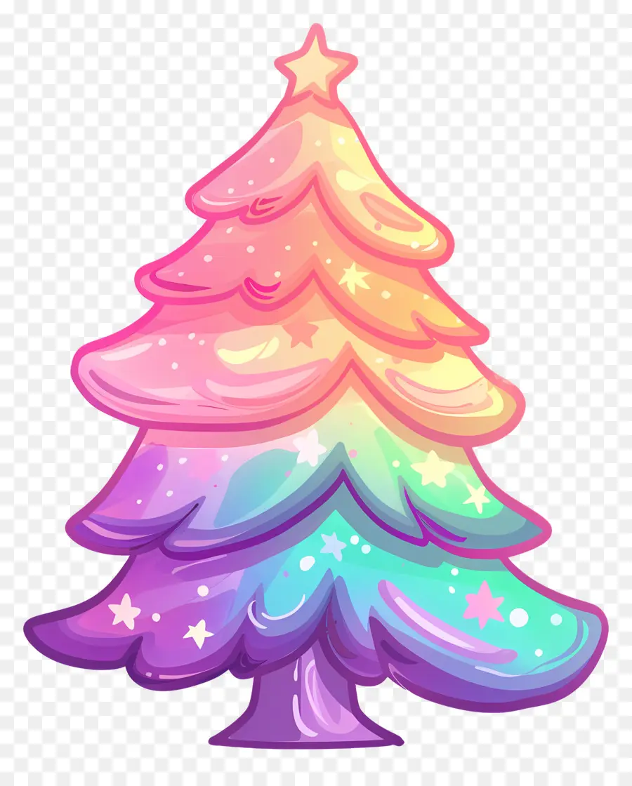 Árvore De Natal，Árvore De Natal Colorida PNG