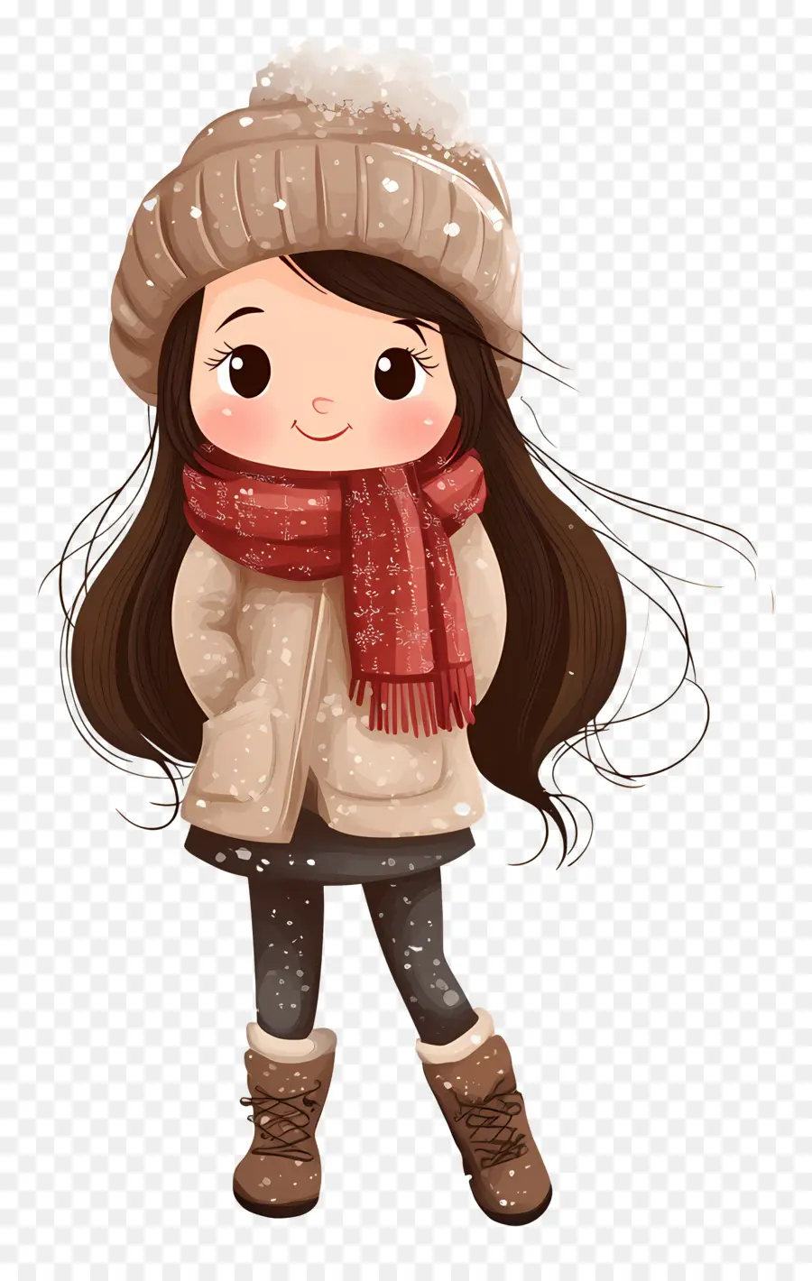 Garota De Inverno，Personagem Chibi PNG