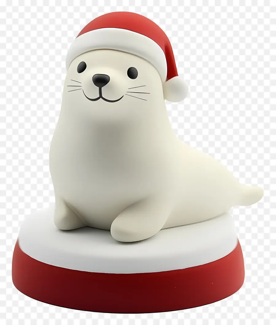 Selo De Natal，Selo Com Chapéu De Papai Noel PNG