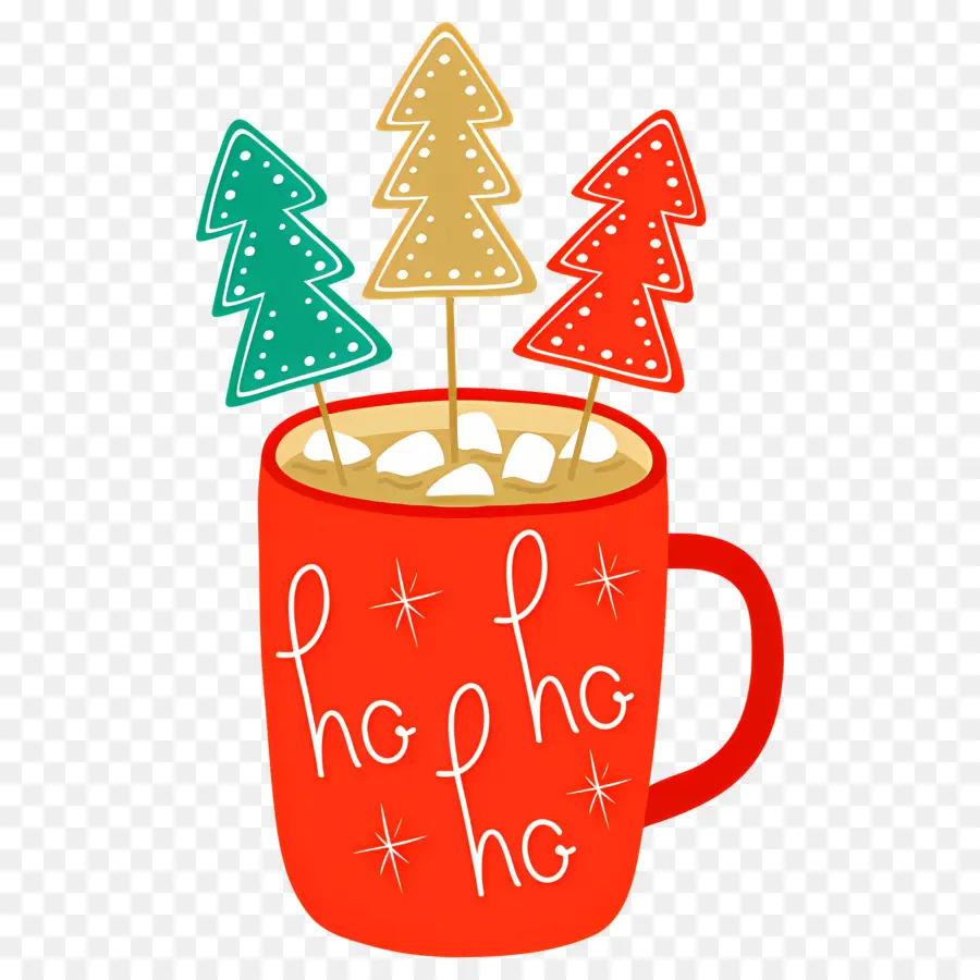 Chocolate Quente De Natal，Caneca Vermelha PNG