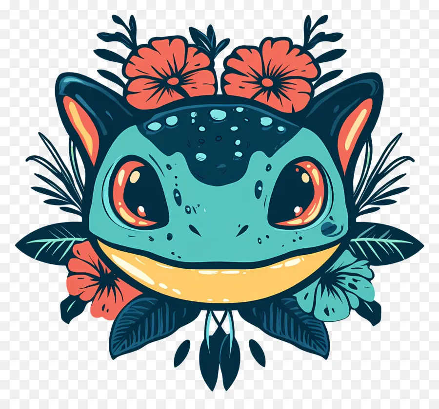 Bulbasauro，Sapo Com Flores PNG