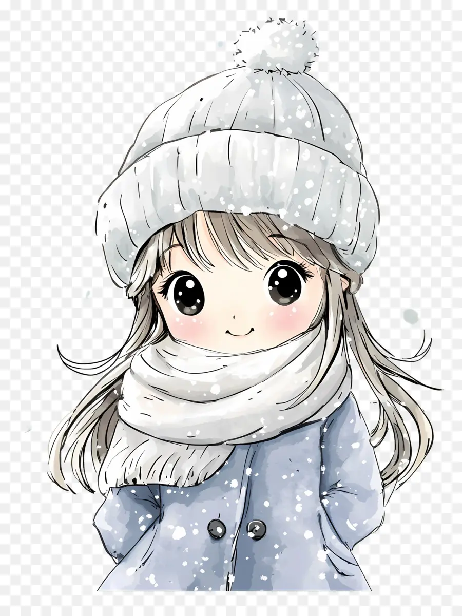 Garota De Inverno，Garota Chibi No Inverno PNG