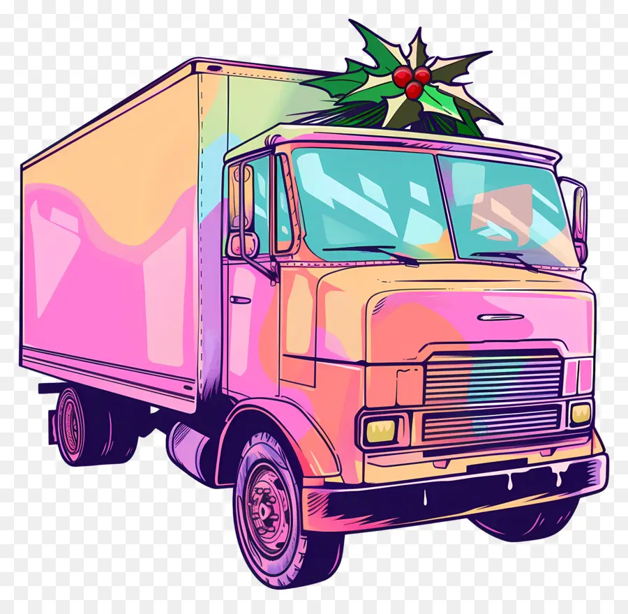 Caminhão De Natal，Caminhão Colorido PNG