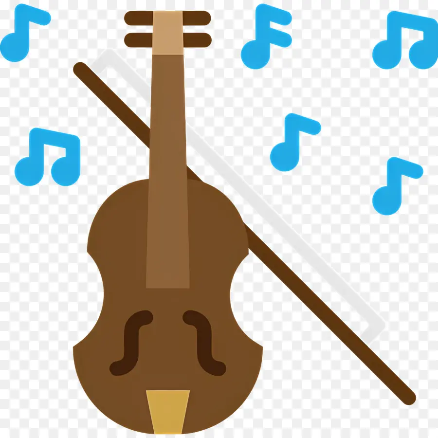 Violino，Violino Com Notas PNG