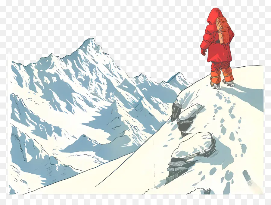 Esquimó，Alpinista Em Vermelho PNG