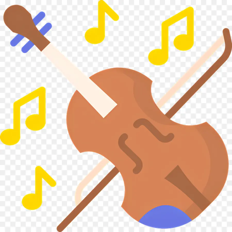 Violino，Violino Com Notas PNG